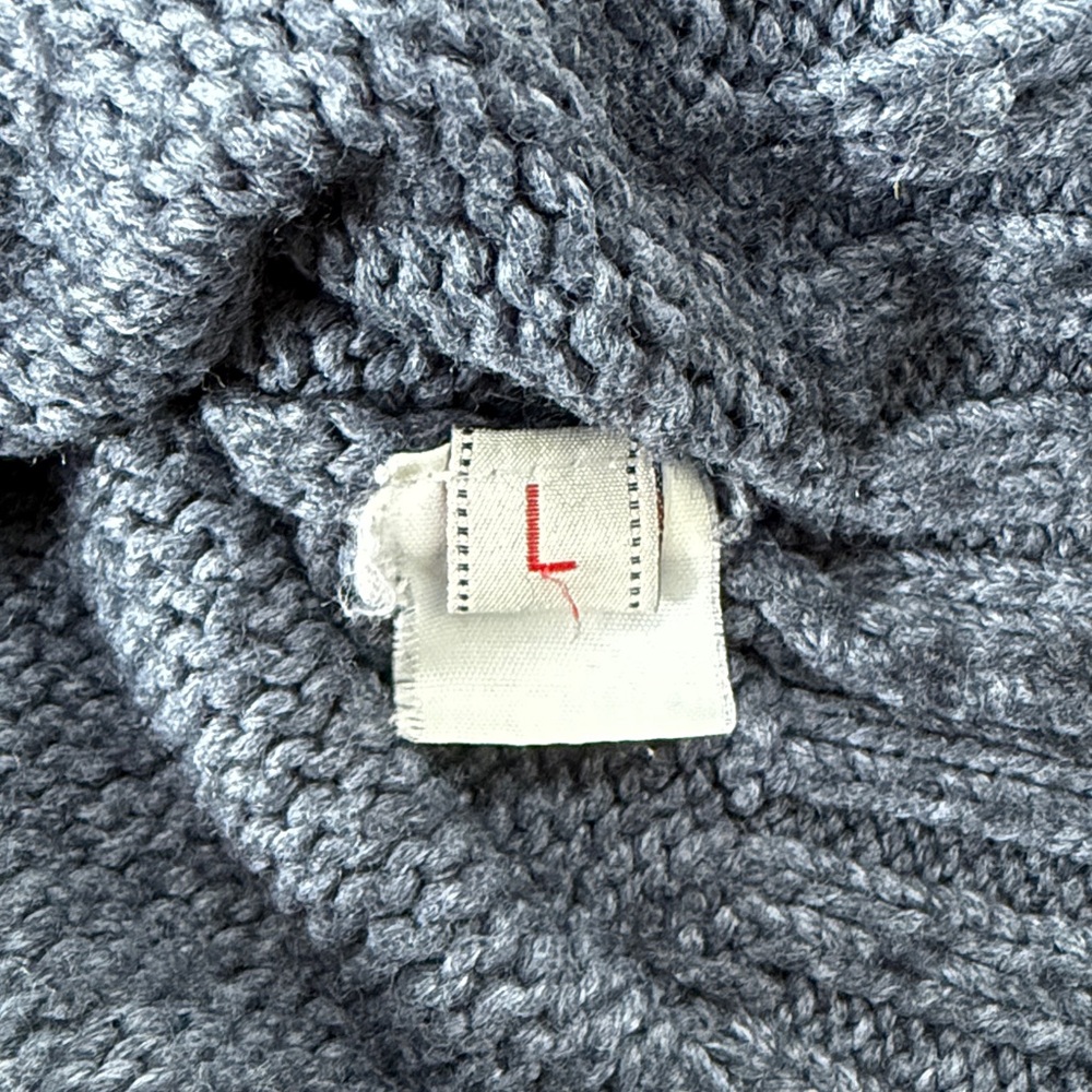 Evisu Vintage 100% Wool Crew Neck Sweater with Cream Accents - Picture 7 of 8